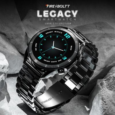 Fire-Boltt Legacy Luxury Smartwatch, 1.43” AMOLED, Bluetooth Calling, Wireless Charging, Voice Assistant, 110+ Sports Modes, Health Tracking, Unisex (Black SS)