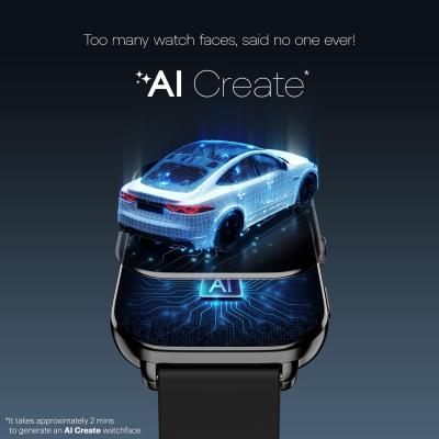 Noise Pulse 4 Max Smartwatch, 1.96” AMOLED Display, AI Create with Unlimited Watch Faces, AI Search, Functional Crown, Metallic Finish, Health Suite (Deep Wine)