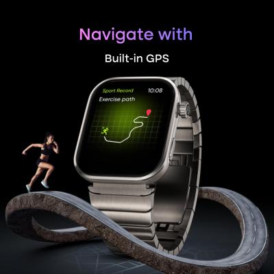Noise Pro 6 Max Smart Watch:Intelligent AI, Endless AI Watch Faces, AI Companion, 1.96” AMOLED, Stainless Steel Build, Built-in GPS, 5 ATM, EN2 Processor, for iOS & Android(Pure Titanium)